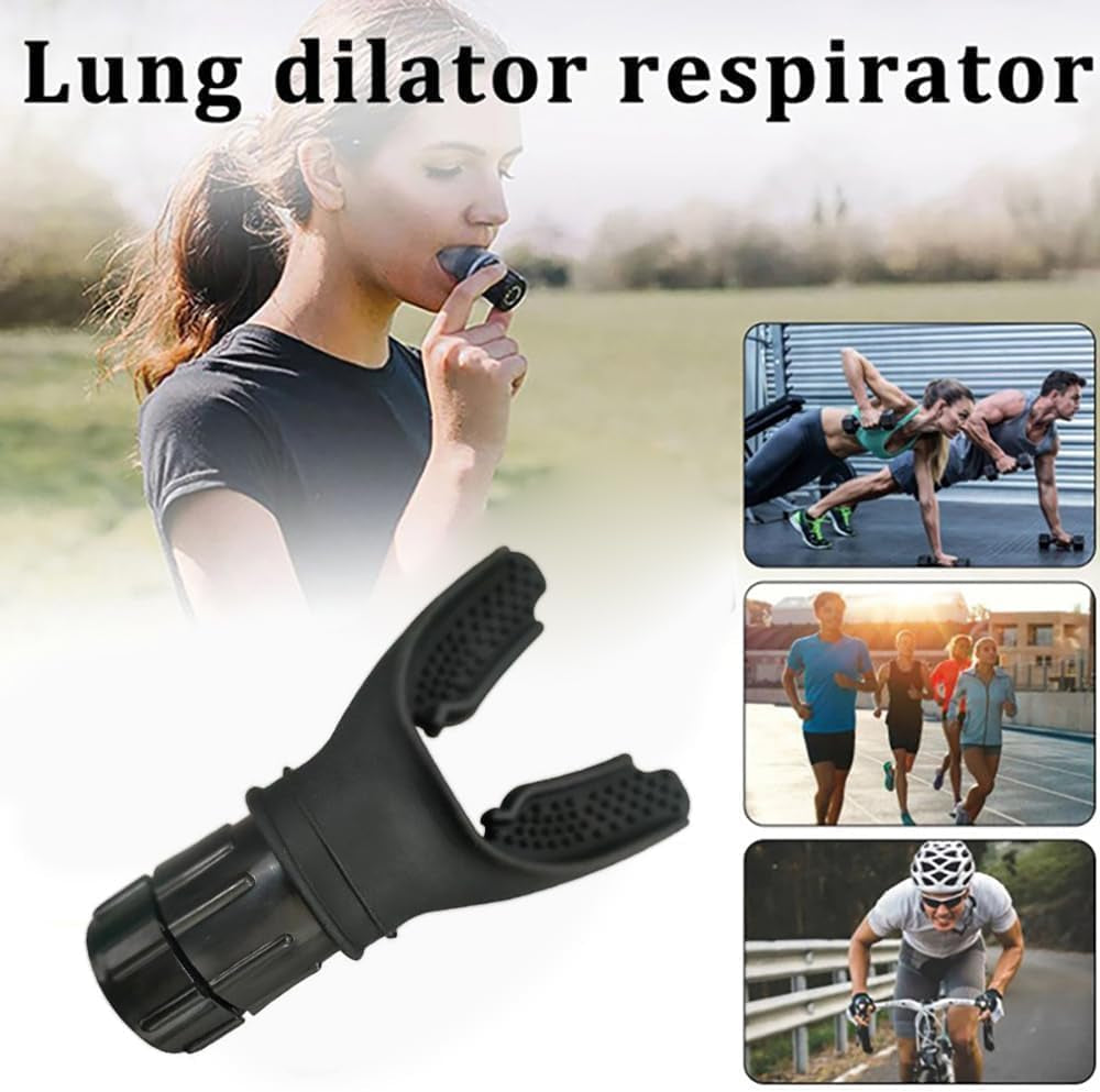 Adjustable Resistance Lung Capacity, Exercise Trainer, Easy to Carry, Easy to Clean, Portable Exerciser - Compact Silicone Breathing Exerciser for Adults